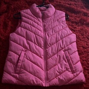 GAP Women's Bright Pink Quilted Vest